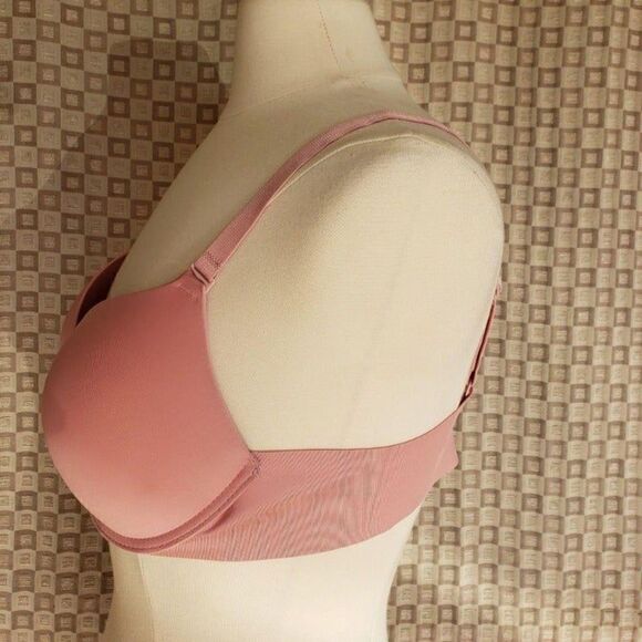 Women's Plus 42C Pink Sweetheart Lined Padded Bra Full Coverage T- Shirt 42C - Picture 5 of 8